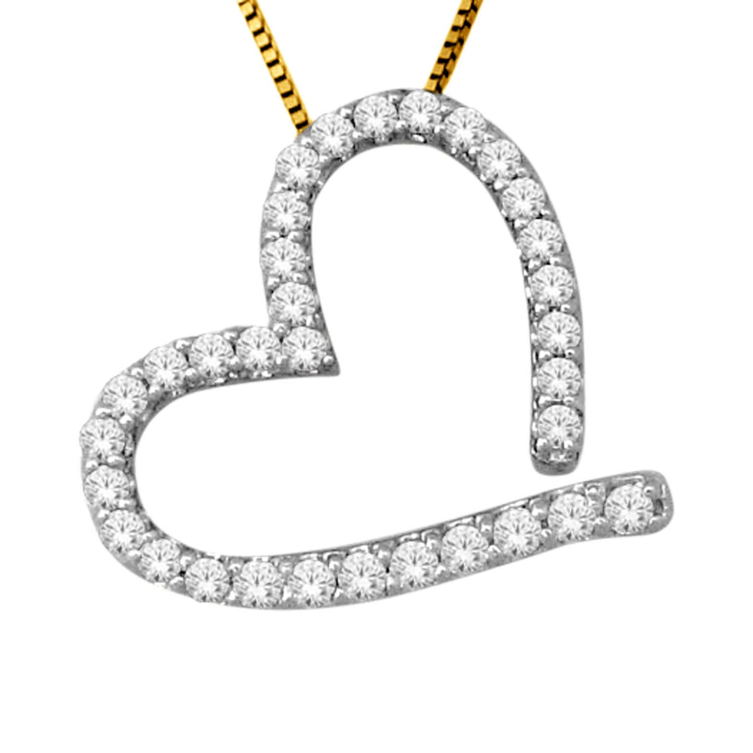 Diamond Heart Pendants